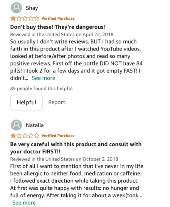 Zantrex Black Negative Reviews